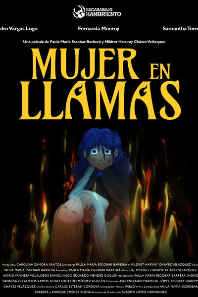 Mujer en llamas