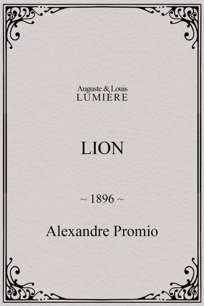 Poster for the movie Lion, London Zoological Gardens