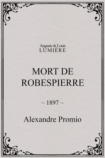 Poster do Filme Mort de Robespierre