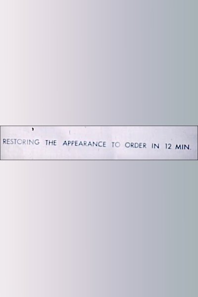 movie poster for Restoring the Appearance to Order in 12 Minutes