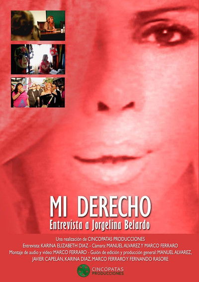 Poster do Filme Mi Derecho, entrevista a Jorgelina Belardo