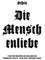 Die Menschenliebe