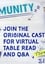 Community Reunion Special - Virtual Table Read event photo