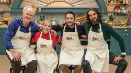 John Lithgow, Jon Richardson, Hannah Cockroft, Russell Brand (2019) - Episode 1 poster and promotional image