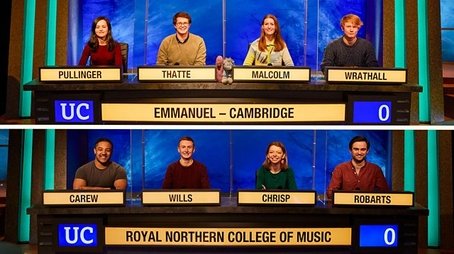Emmanuel College, Cambridge v Royal Northern College of Music (2021) - Episode 16 poster and promotional image