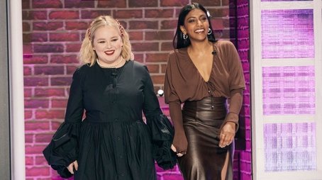 Charithra Chandran, Nicola Coughlan, Adjoa Andoh, Joel Kim Booster, Adria Arjona (2022) - Episode 163 poster and promotional image