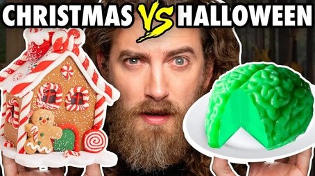 Christmas vs. Halloween Food Challenge (2024) - Episode 45 poster and promotional image