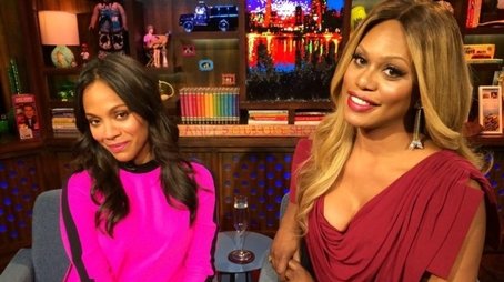 Laverne Cox & Zoe Saldana (2014) - Episode 127 poster and promotional image