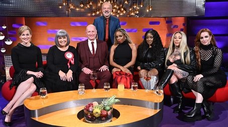 Laura Linney, Dawn French, Adrian Edmondson, London Hughes and the Sugababes (2023) - Episode 3 poster and promotional image