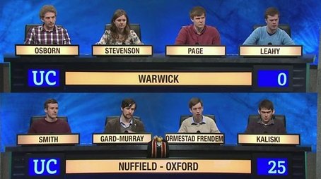 Warwick v Nuffield College, Oxford (2015) - Episode 18 poster and promotional image