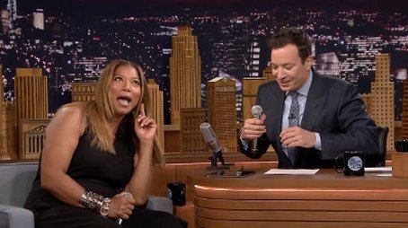 Queen Latifah, Sam Rockwell, a performance by the Broadway cast of Something Rotten! (2015) - Episode 79 poster and promotional image