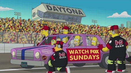 Join The Simpsons at the Daytona 500 (2016) - Episode 73 poster and promotional image