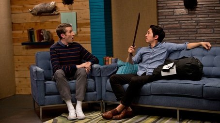 Steven Yeun Wears Rolled Up Black Jeans & No Socks (2014) - Episode 12 poster and promotional image