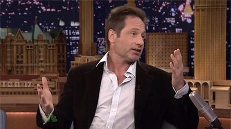 David Duchovny, John Oliver, Rita Ora (2014) - Episode 42 poster and promotional image