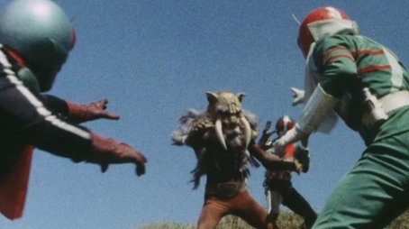 Critical Moment! Baron Fang vs. Three Riders!! (1973) - Episode 34 poster and promotional image