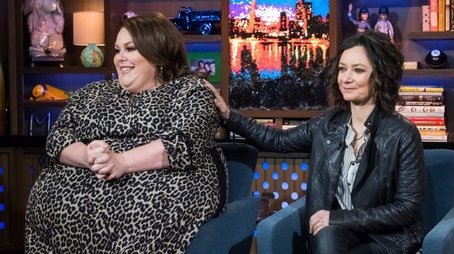 Chrissy Metz & Sara Gilbert (2018) - Episode 57 poster and promotional image