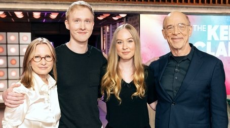 J.K. Simmons, Marisa Abela (2024) - Episode 140 poster and promotional image