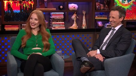 Jessica Chastain & Seth Meyers (2023) - Episode 3 poster and promotional image