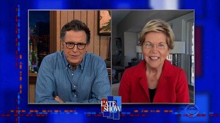 Elizabeth Warren, David Boreanaz (2021) - Episode 126 poster and promotional image