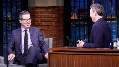 John Oliver, Elizabeth Debicki, Jenny Offill (2020) - Episode 73 poster and promotional image