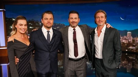Brad Pitt, Leonardo DiCaprio, Margot Robbie and Quentin Tarantino; Keith L. Williams; Musical Guest Tal Wilkenfeld (2019) - Episode 92 poster and promotional image