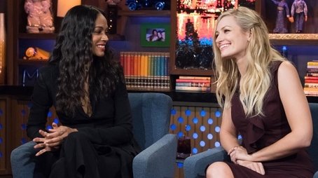 Beth Behrs & Zoe Saldana (2017) - Episode 81 poster and promotional image