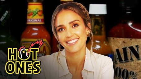 Jessica Alba Applies Lip Gloss While Eating Spicy Wings (2020) - Episode 1 poster and promotional image