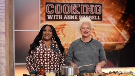 William Jackson Harper, Chef Anne Burrell, Eve Plumb (2023) - Episode 85 poster and promotional image