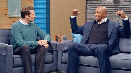 Eddie George Wears a Navy Suit and Half-Zip Pullover (2015) - Episode 4 poster and promotional image