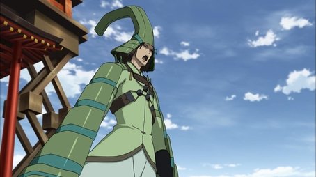 Crimson and Azure Battle to the Death! The Sound of the Wind Blowing at the End of the Fierce Fight!! (2010) - Episode 12 poster and promotional image
