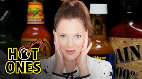 Drew Barrymore Has a Hard Time Processing While Eating Hot Wings (2020) - Episode 9 poster and promotional image