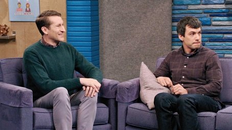 Nathan Fielder Wears a Blue and Grey Flannel and Jeans (2016) - Episode 8 poster and promotional image
