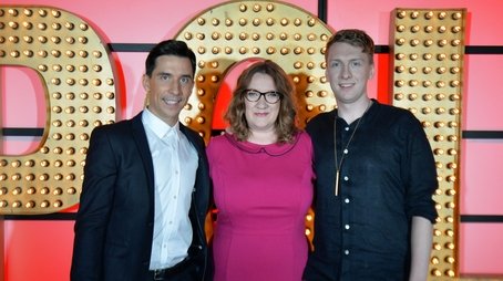 Sarah Millican, Joe Lycett and Russell Kane (2014) - Episode 1 poster and promotional image