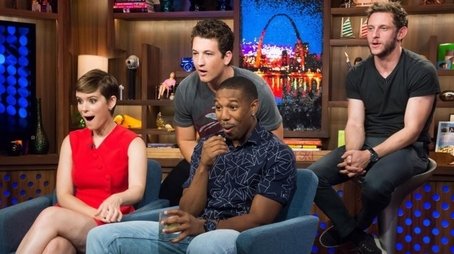 Jamie Bell, Kate Mara, Michael B. Jordan & Miles Teller (2015) - Episode 130 poster and promotional image
