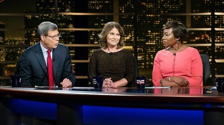 Rosa Brooks; Jeffrey Lord, Joy Reid and Charlie Sykes; Bill McKibben (2017) - Episode 7 poster and promotional image