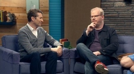 Jim Gaffigan Wears a Blue Jacket & Plum T-Shirt (2013) - Episode 15 poster and promotional image