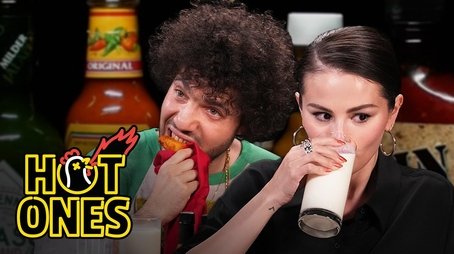 Selena Gomez and Benny Blanco Burn With Love While Eating Spicy Wings (2025) - Episode 9 poster and promotional image
