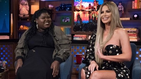 Kim Zolciak-Biermann & Gabourey Sidibe (2017) - Episode 82 poster and promotional image