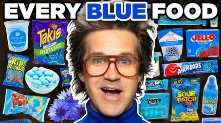 We Tried EVERY Blue Food (2024) - Episode 77 poster and promotional image