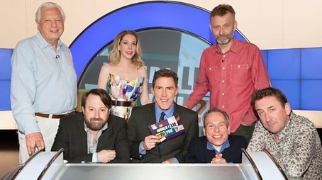 John Simpson, Hugh Dennis, Katherine Ryan and Warwick Davis (2016) - Episode 4 poster and promotional image