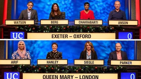 Christmas 2022 - Exeter College, Oxford v Queen Mary University of London (2022) - Episode 139 poster and promotional image