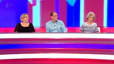 Miles Jupp, Chris Kamara, Jennie Bond, Sarah Millican (2012) - Episode 7 poster and promotional image