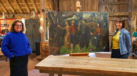 Painting 'The Storyteller' by Robin Rae (2021) - Episode 34 poster and promotional image