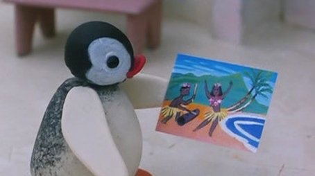 Pingu und die Postkarte