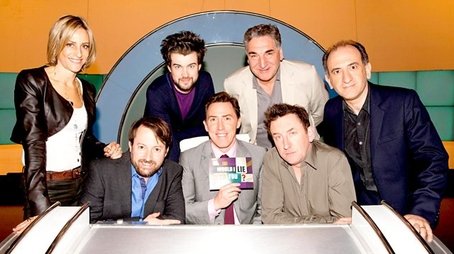 Emily Maitlis, Jack Whitehall, Jim Carter, Armando Iannucci (2012) - Episode 8 poster and promotional image