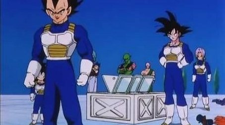 Vegeta und Trunks im Anflug
