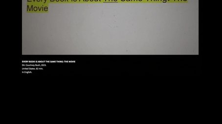 Every Book Is About the Same Thing: The Movie (2024) poster
