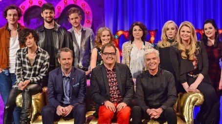 Matthew Perry, Phillip Schofield, Caitlin Moran, Cast of Raised by Wolves, The 1975 (2016) - Episode 1 poster and promotional image