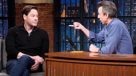 Ike Barinholtz, Melissa Barrera, Margaret Atwood (2023) - Episode 72 poster and promotional image