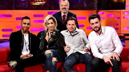 Lewis Hamilton, Ewan McGregor, Jack Whitehall, Rita Ora (2015) - Episode 12 poster and promotional image